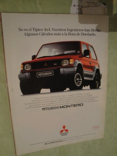 Publicidad Mitsubishi Montero Año 1993