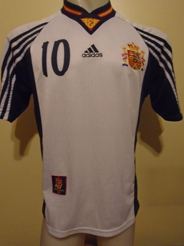 Camiseta España Mundial Francia 1998 Raúl #10 Real Madrid M