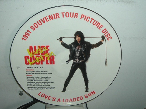 Alice Cooper 1991 Souvenir Tour Picture Disc Ingles