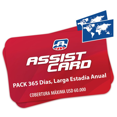 Pack 365 Días, Larga Estadía Anual - Asistencia 60.000 Usd