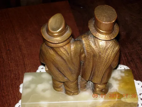 Pareja De Hombres Guapos De Bronce Macizo Muy Pesado (Usado)