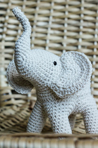 Elefante Tejido A Crochet - Elida A Tejer
