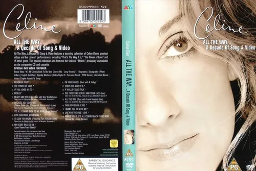 Celine Dion All The Way A Decade Of Song & Video Dvd Import.