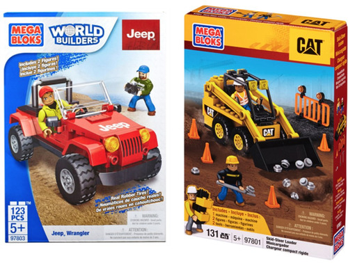 Set Mega Bloks Caterpillar Jeep Nuevos 97801 + 97803