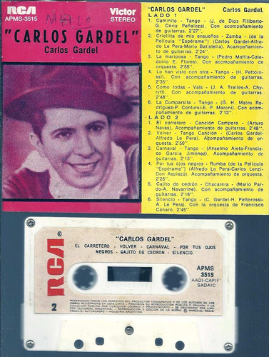 Carlos Gardel Idem Caminito Volver Cassette