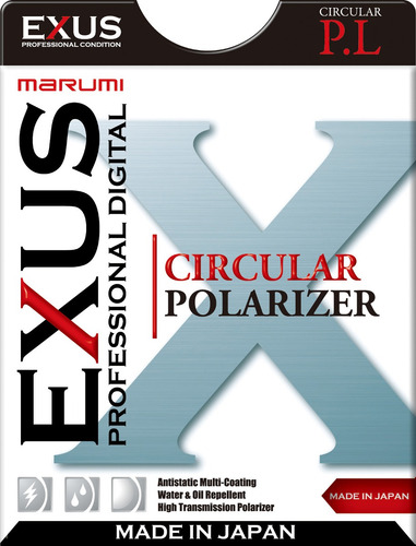 Imagen 3 de 6 de Filtro Polarizador Circular Exus Marumi 77mm Antiestatico