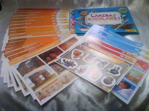 comprar 21 Laminas Escolares Variadas El Popular + Stickers 