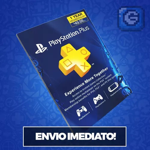 Cartão Playstation Plus Brasil 12 Meses (1 Ano) Psn Br - Escorrega o Preço