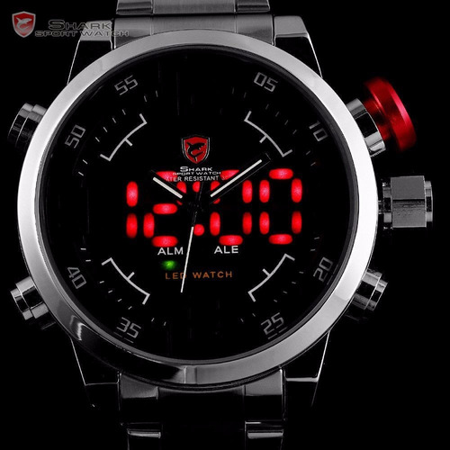 Reloj Shark Gulper Alarma Led Exclusivo Original Stock Ahora