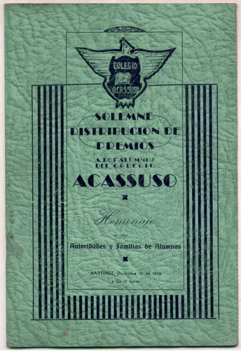 Premios Alumnos Colegio Acassuso. Homenaje 1939 Fotos
