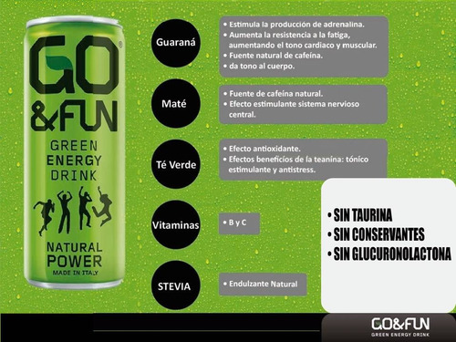 Energetica Go Fun Green Energy Drink Mercado Libre