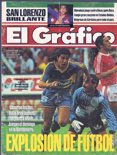 El Grafico 3809 Debut Maradona Sevilla Noemi Prone Fangio