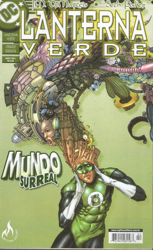 Lote Lanterna Verde Mundo Surreal N° 01 E 02 - Em Português - Editora Mythos - Formato 15 X 24,5 - Capa Mole - Bonellihq Cx453 I23