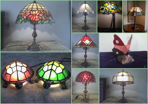Imagen 3 de 6 de Tortuga Lampara Tecnica Tiffany Color Antique Envíos