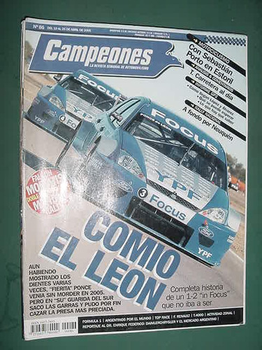 Revista Automovilismo Campeones 86 Fierita Ponce Focus Porto