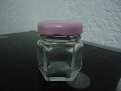 40 Mini Pote De Vidro Sextavado 40ml - Postagem Rápida!