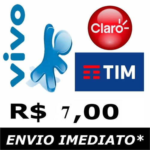 Recarga De Crédito Online Celular Vivo Oi Claro E Tim