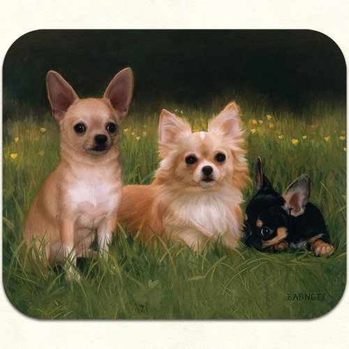 Mouse Pad Perro Chihuaha  23,5 X 20 Cms, Neopreno X 2 Und