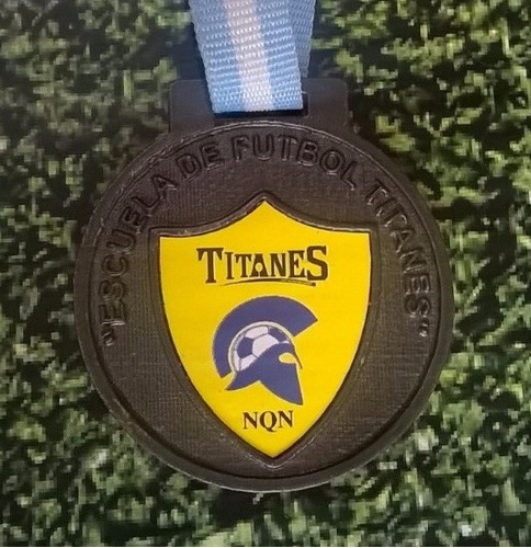 Imagen 3 de 5 de Medalla Metal Futbol Hockey Handball 50 Mm