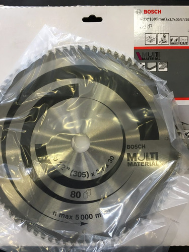 Disco De Sierra Circular Bosch Multimaterial 12pul(305mm)80d