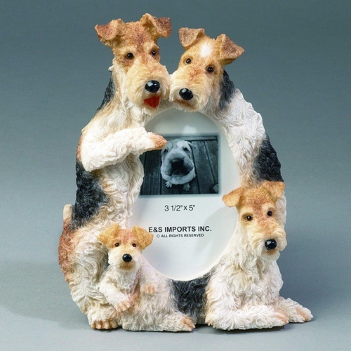 Porta Retrato Perro Wirefox Terrier , Tamaño 9 X 13 Cms