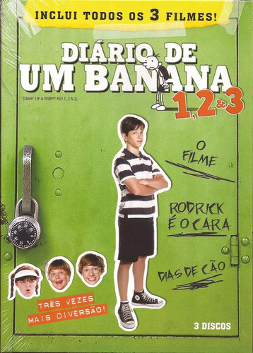 Dvd Coleção Diário De Um Banana 1, 2 & 3 -3 Discos - Dublado