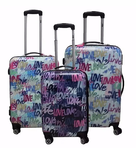 Set De Valija 47 Street Rigida 4 Ruedas 360 Original | Envío gratis