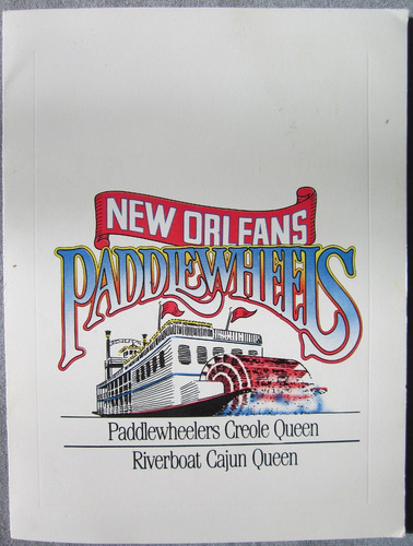 Folleto De Barco New Orleans Paddlewheels