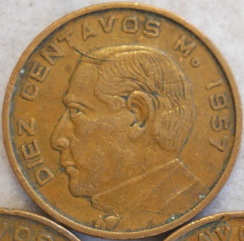 Mexico 10 Centavos 1957 * Benito Juarez *