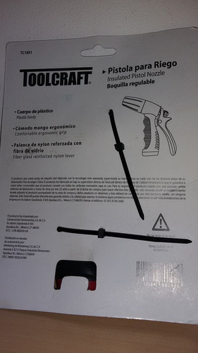 Pico De Pistola Para Riego Plastica Roja Y Negro