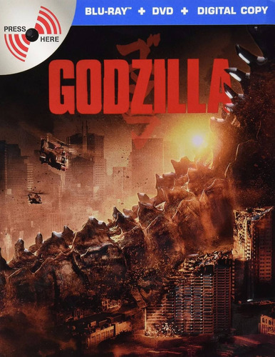 Godzilla 2014 Steelbook Pelicula Blu-ray + Dvd No Sonido