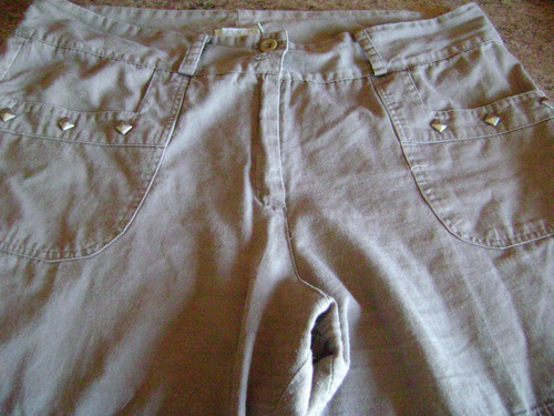 Pantalon Beige Estilo Capri Talle 46