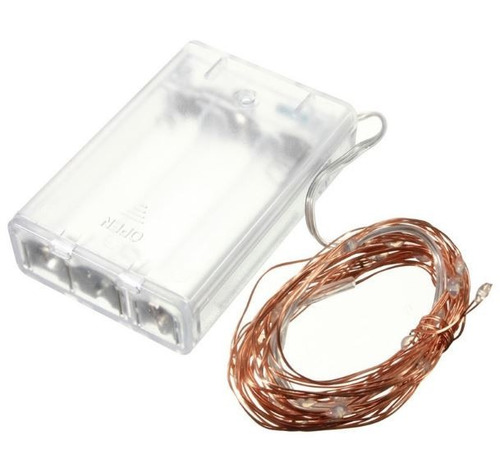 Serie De Luces De Hadas 30 Leds Rgb / 3m Cobre