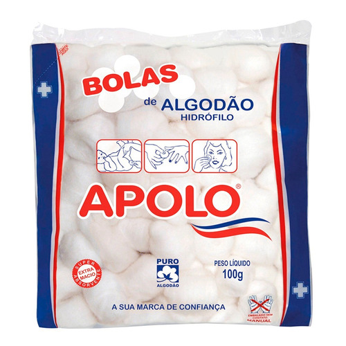 Algodao Apolo Bola 100g  (kit 10 Pacotes )