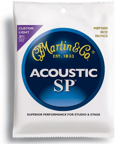 Encordado Guitarra Acustica Martin & Co Msp-3050 11/52