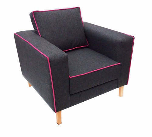 Sillon 1 Cuerpo Tela Antidesgarro Placa Sof Hormigaemergente