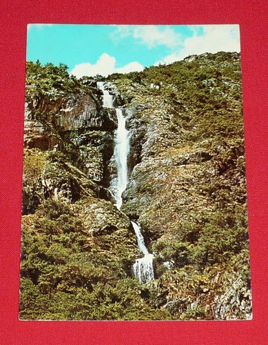 Antigua Postal Churín Perú Cascada Ana Maray Swiss Foto 1974