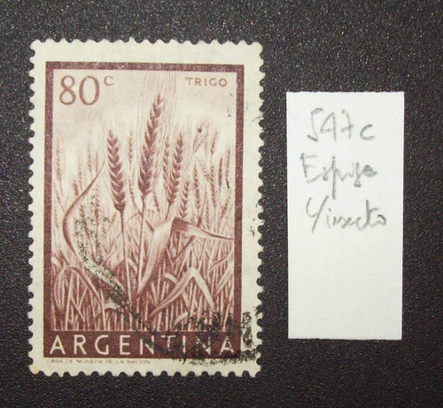 Argentina Flora, Sello Gj 1044c Error Insecto Usado L0671