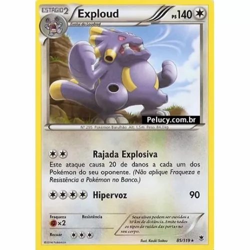 Exploud - Pokémon Normal Raro - 85/119 - Pokemon Card Game