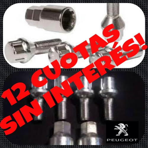 Tuercas Bulones Antirrobo Peugeot 208 Cuotas Sin Interés! Retiralo En Microcentro, Avellaneda O Enviamos A Domicilio!