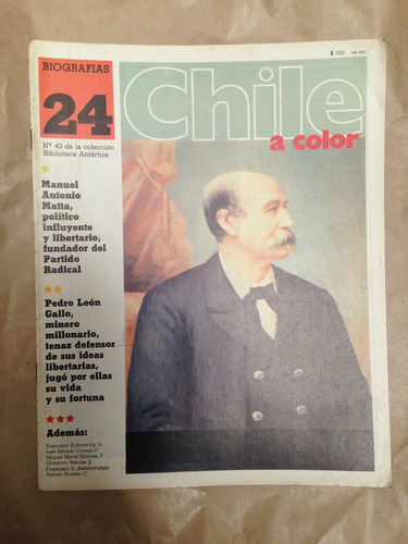 Chile A Color Fascículo Nº 24 Biografías