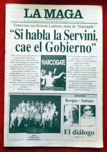 Revista La Maga Nº 99 Diciembre 1993 Sabato Borges Favio