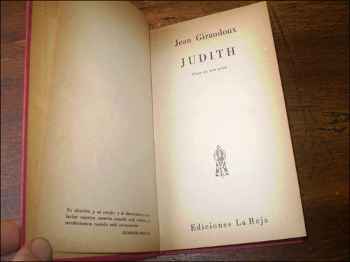 Judith _ Jean Giraudoux - Ediciones La Reja / Teatro