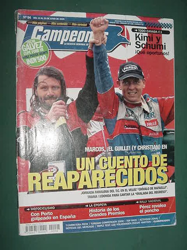 Revista Automovilismo Campeones 94 Schumacher Kimi Porto