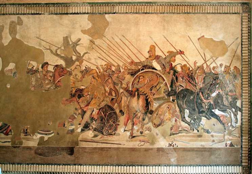 Alejandro Magno En La Batalla De Gaugamela - Lámina 45x30cm.