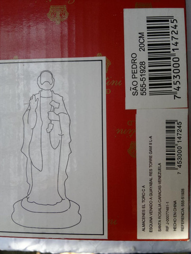Estatua San Pedro Santini Dorada 20 Cm