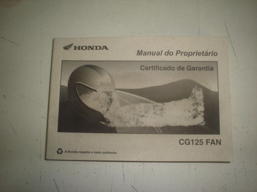 Manual Moto Honda Cg 125 Fan 2008 2009 2010 Original Titan