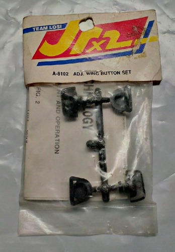 Adj. Wing Button Set. F/ Buggy Jrx-2, Junior-2. Team Losi.