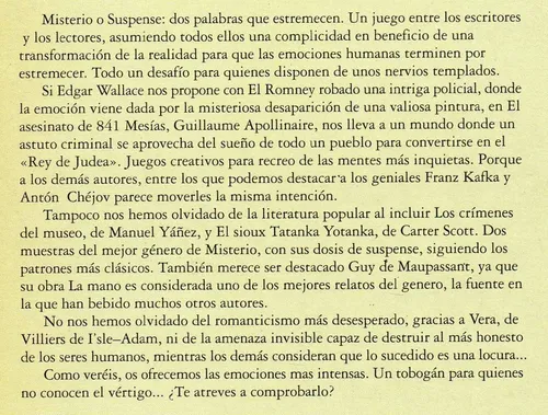 Relatos Cortos De Suspense Y Misterio Selec. Carlos Solana (Usado)
