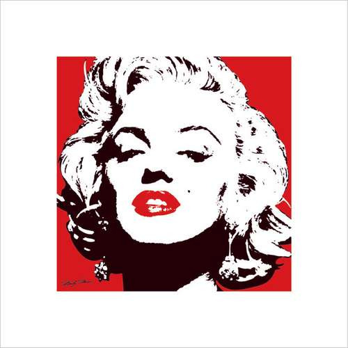 Lamina Importada De Marilyn Monroe Onda Warhol - 40 X 40 Cm